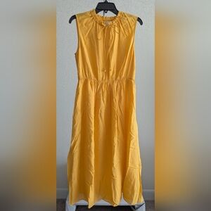 Iris and Ink Sleeveless Tangerine Midi Dress